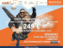 Tablet Screenshot of fun-parachutisme.fr